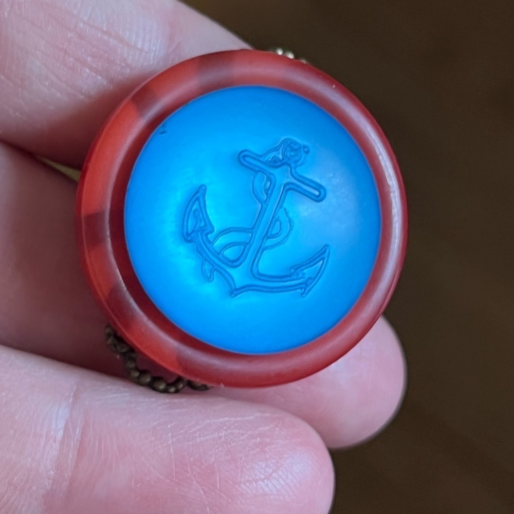 Nautical button ring - Repurposed eco-friendly​​​ - Picture 8 of 8